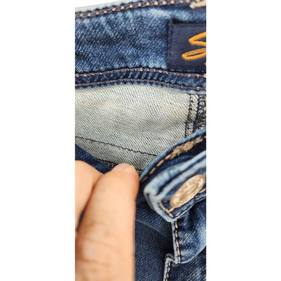 New NWT Seven Jeans Knit Denim Shorts Size 6 Longer Length Mom Short Soft - Picture 7 of 7